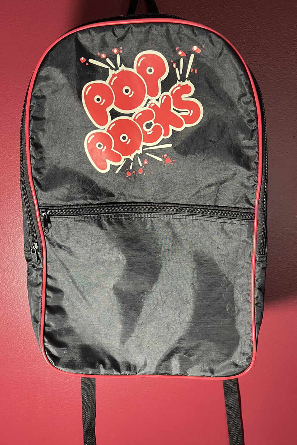 Vintage 1980s Pop Rocks Candy Red Black Backpack … - image 1