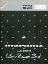 Vintage Marantz Model SD-3030 Stereo Cassette Deck Service Manual