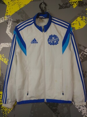 Olympique Marseille OM Training Jacket With Zipped White Adidas