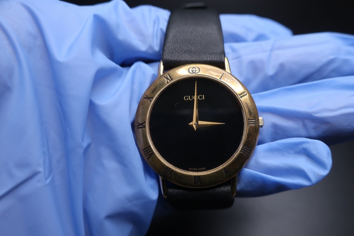 GUCCI ゴールド Gucci 3000M 18K Gold Plated Men's Watch (A371) | eBay