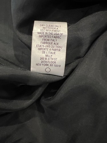 Vestido de seda firmado Milly estampado de lazo cuello alto falda de lana cintura chisme niña 6 - Imagen 14 de 14