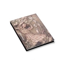 Alice Overwhelmed By The Cards, Hardcover Journal, Arthur Rackham, 1907