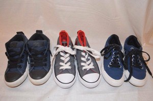 Chicos tamaño 12 Zapatillas Converse Azul Marino Gris Rojo | eBay
