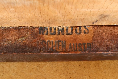 Vintage Stool Bentwood Mundus Chair Art Nouveau Stool Embossed 1900's with Tag - Picture 9 of 10