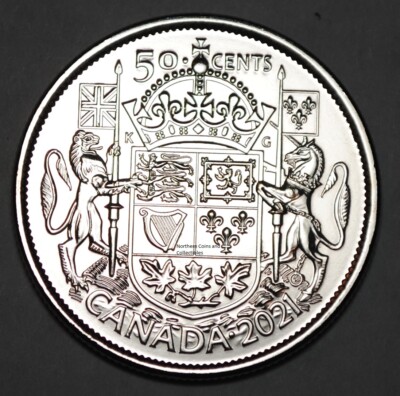 Canada 2021 George VI 50 Cents BU 100 Anniversary Special Edition
