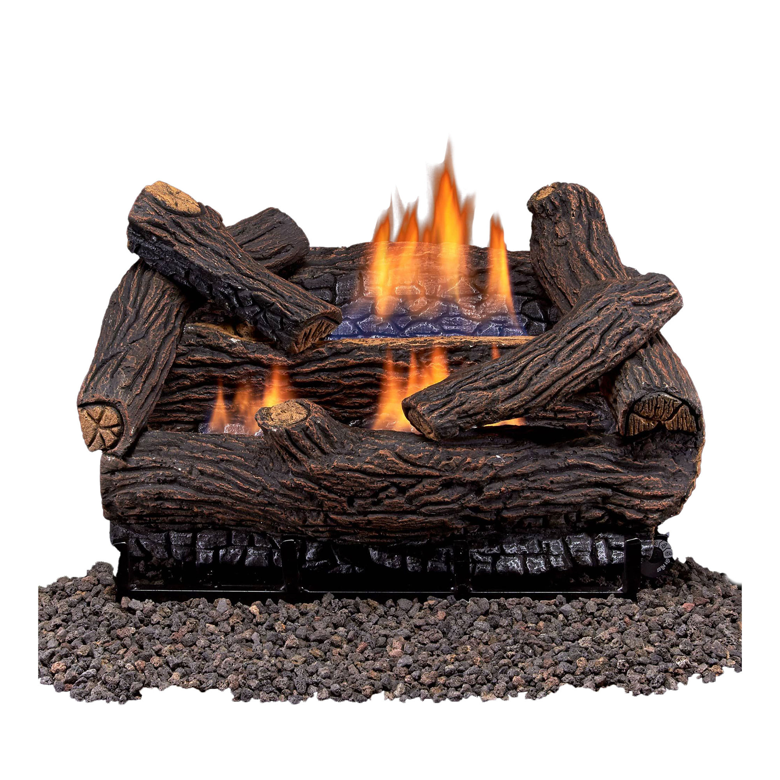 Duluth Forge 18 Inch Ventless Dual Fuel Gas Log Set with Remote, Stacked  Red Oak 815192020282 | eBay