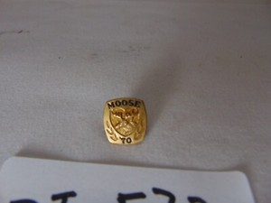 1970 LOYAL ORDER OF MOOSE LODGE GOLD TONE MEMBER LAPEL PIN MORDAN'S