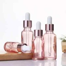 5-100ml Pink Empty Glass Dropper Bottle Essential Oil Liquid Container