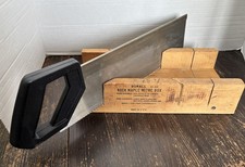 Vintage Durall Rock Maple Mitre Box #416 With Saw Made In The USA