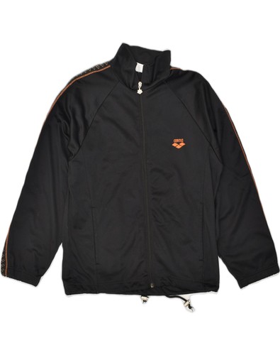 ARENA Mens Tracksuit Top Jacket Medium Black Polyester DW08
