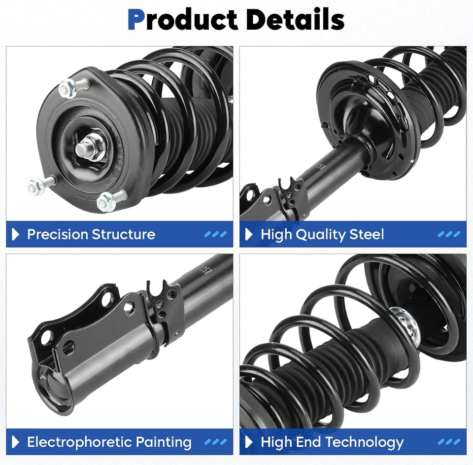 Set 2 Rear Complete Shock Absorbers For 07-11 Toyota Avalon Camry Lexus Es350 Foto 3 de 4