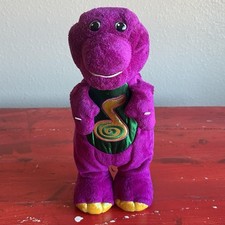 Vintage 2002 Fisher-Price "Dino Dance Barney" Plush TESTED WORKING