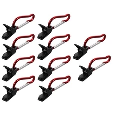 10 Sets Secure Clamp Camping Tent Clips Tarp Shade Sail Hardwares Kit