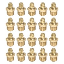 Brass Straight Hydraulic Grease Fitting Accessories M10 x 1.25mm Thread 20Pcs 