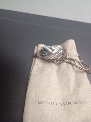  David Yurman 925 Sterling Silber geflochtener geflochtener Knoten Zopf Ring Größe 7,5 