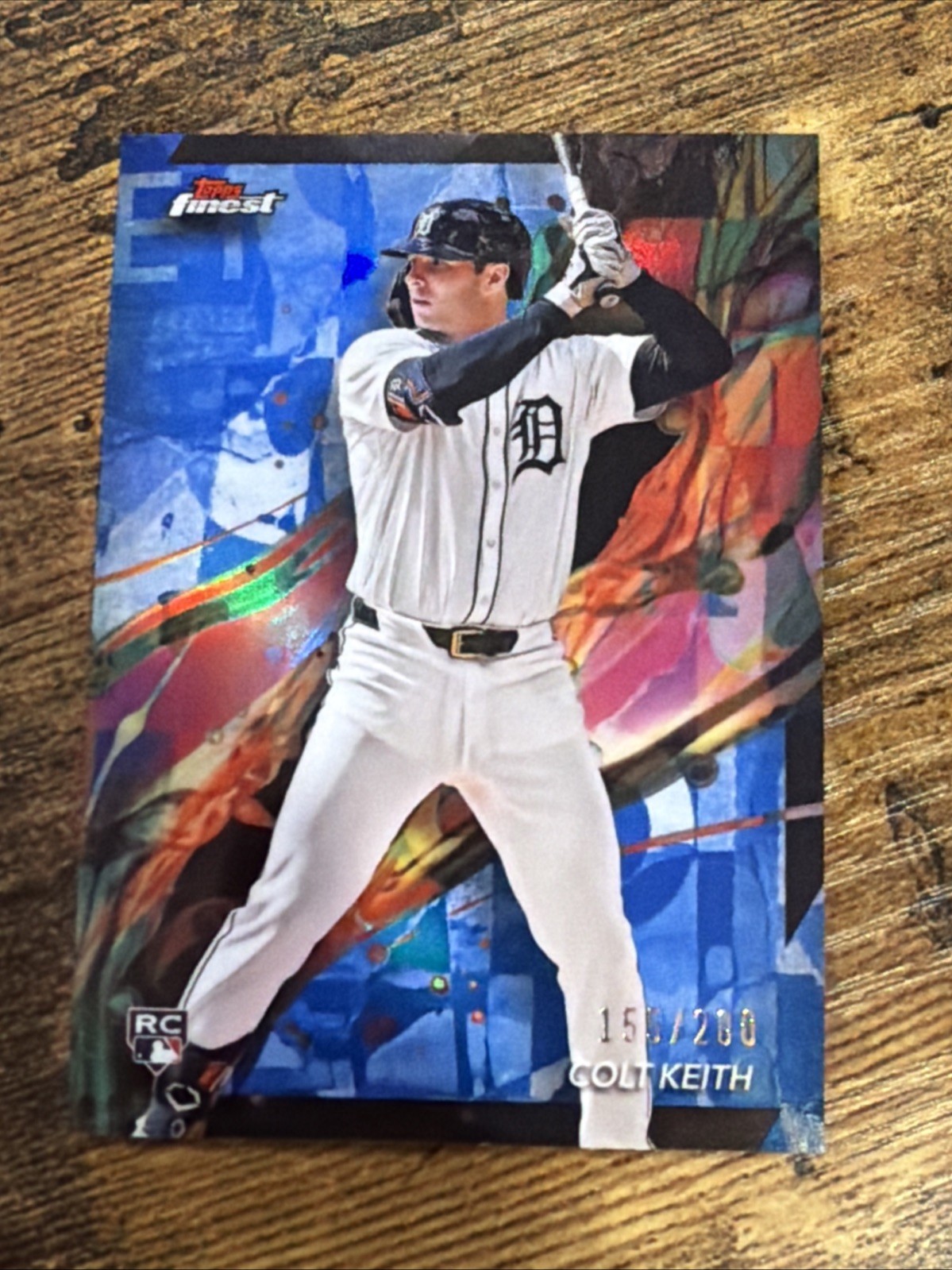 2024 Topps Finest - Common Colt Keith #38 Blue Refractor /200 (RC)