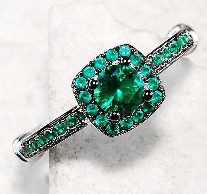 1CT Heat Treated Green Tourmaline 925 Sterling Silver Ring Jewelry Sz 9 MP8