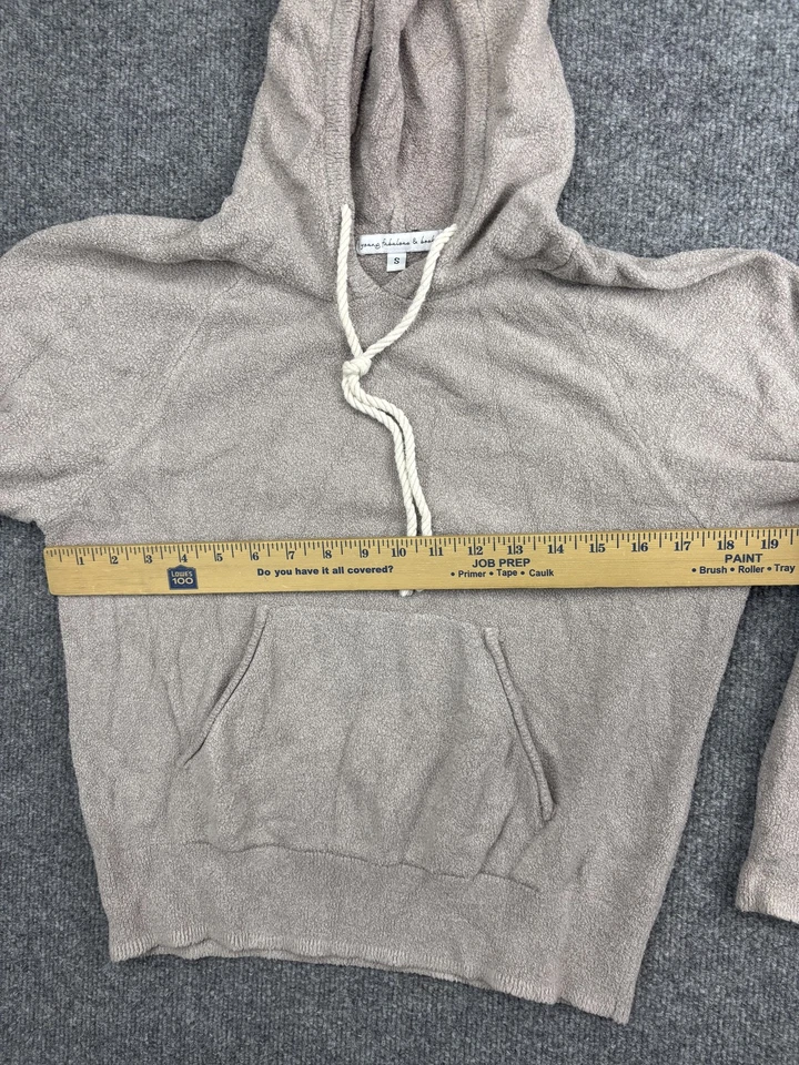 Женская толстовка с капюшоном Young Fabulous & Broke маленький бежевый махровый пуловер карман кенгуру - Изображение 3 из 4