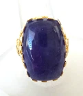 Artisan Vtg Genuine Natural Tanzanite Ring Gold-over-925 Sterling Silver Sz 9