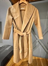 S Max Mara 100% Wool Belted Long Overcoat Siz...