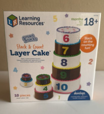 Learning Resources Smart Snacks Stack  Count Layer Cake 10pc 18 mo