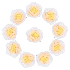 10-Pack Flower Sew On Patches, Handmade Crochet Roses, Knitted Handmade Appli...