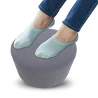 Ottoman Slipcover with Elastic Bottom Footrest Covers Soft for Living Room Gray