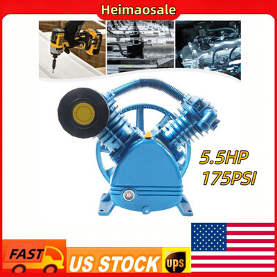 5.5HP  175PSI Twin Cylinder Air Compressor Pump Head V Type Double Stage