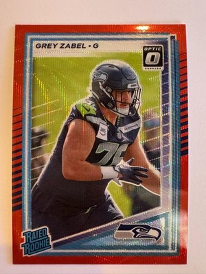 2025 Donruss #366 Grey Zabel Optic Rated Rookies Preview Red Power