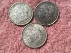 MORGAN SILVER DOLLAR COINS. LOT OF 3  1889  CIRCULATED    PRE. 1921  LOT # 4