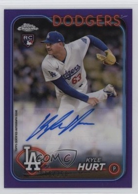 2024 Topps Chrome Update Purple Refractor 16/250 Kyle Hurt Rookie Auto RC 0q21