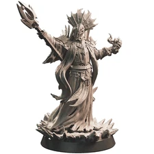 Tideborn Sea Warlock 32mm Resin Miniature 3D Printed D&D Tabletop RPG Figure