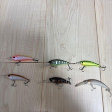 Bass Fishing Hard Lure Set 6pcs, 7cm, Multi-Color, Real Fish Design, 2 Hooks