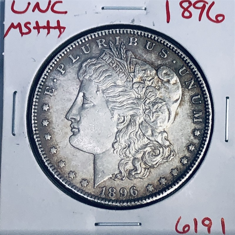 1896 BU GEM MORGAN SILVER DOLLAR UNC MS+++ U.S. MINT RARE COIN 6191