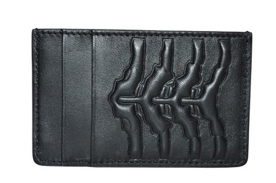 Alexander McQueen Rib Cage Card Holder Leather Mens Brand New