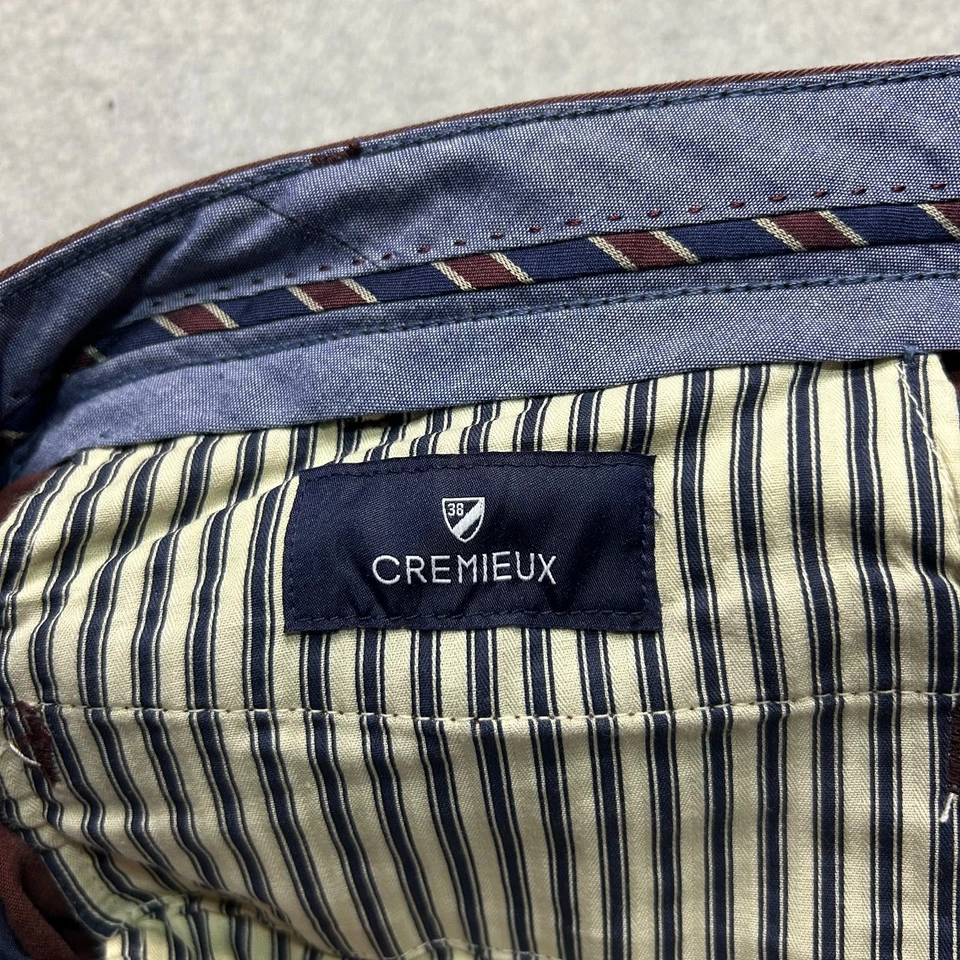 Pantalones Daniel Cremieux Para Hombre 40 X 28 Borgoña Madison Calce Recto Chino Sarga Foto 4 de 4