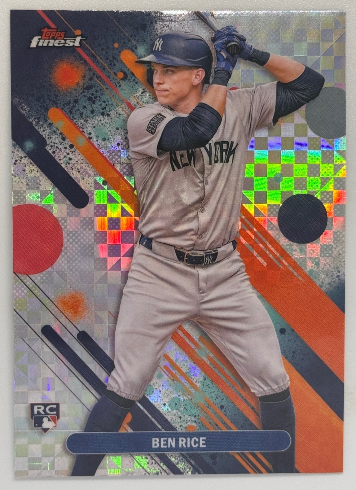 2025 Topps Finest Ben Rice Common X-Fractor #48 RC New York Yankees