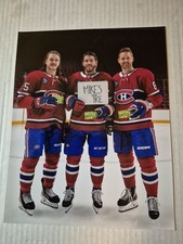Mike Matheson, Pezzetta & Hoffman Unsigned Photo 8x10 Montreal Canadiens Habs