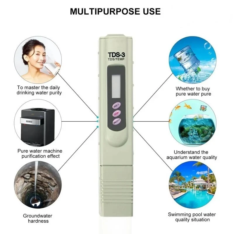 Digital TDS Meter TDS-3 PPM Temperature Water Hardness Tester Hold Pen Type - Image 4 of 4
