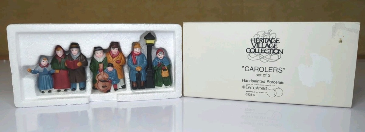 Dept 56 Heritage Village Collection CAROLERS Set 3 6526-9 | eBay