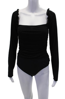 Ambitionist Womens Fancy Thong Bodysuit - Black Size L
