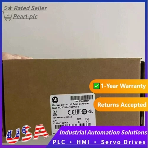 New Factory Sealed AB 1761-L16BWA MicroLogix 1000 16Point Controller vip - Picture 1 of 1