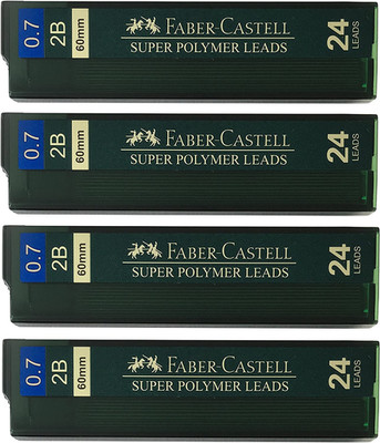 Faber-Castell 0.7Mm 2B Super Polymer Premium Strong Dark Smooth Leads Mechanical