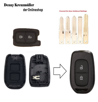 Schlüssel  Ersatz Gehäuse für Renault Kadjar Captur Megane Twingo Master Trafic