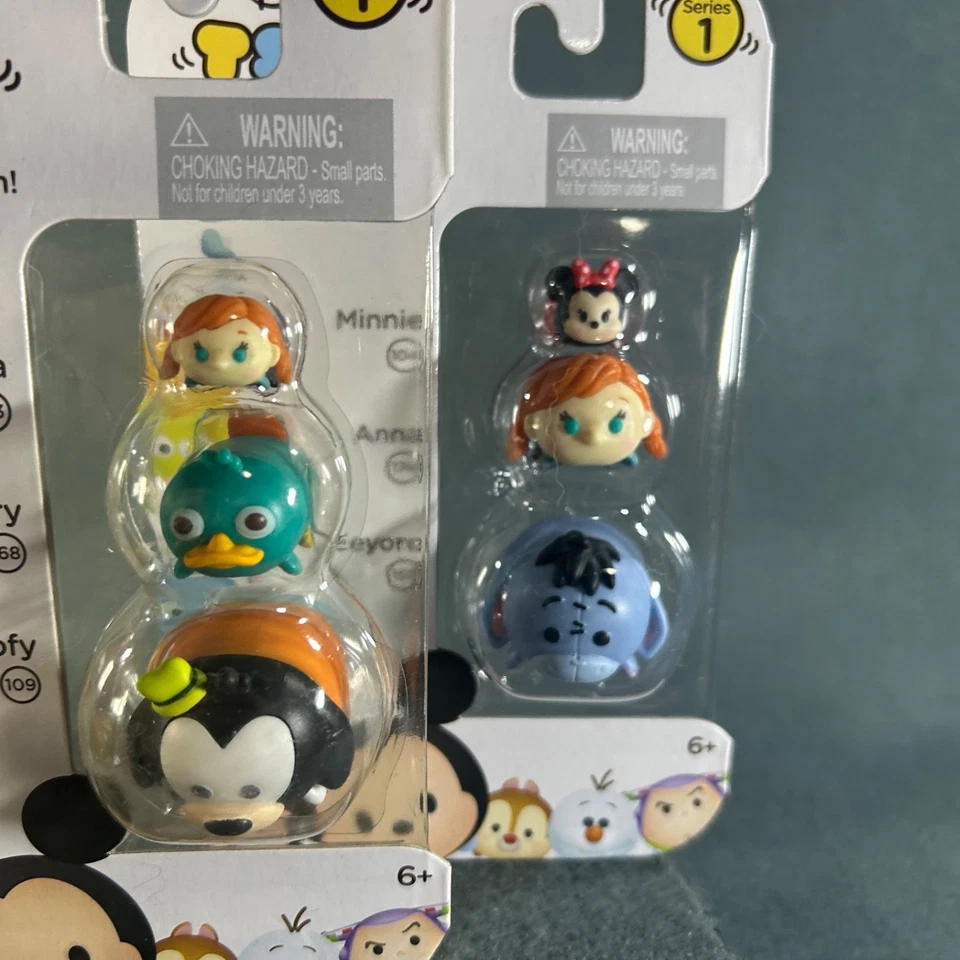 Lote de bonecos de vinil Disney Tsum Tsum Series 1 Jakks Pacific Pluto Pateta Minnie Anna - Imagem 4 de 4