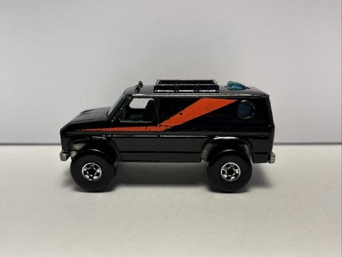 Vintage Hot Wheels Mattel 1977 Black A Team Van Baja Breaker Diecast Blackwalls!