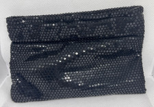 Vint. Black Clutch Purse, Lamared, Made In USA, Elegant Shimmer Homecoming Glam