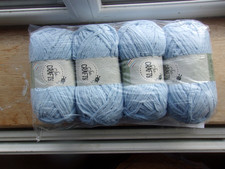 400g Aldi So Crafty Baby Chenille Yarn Baby Blue Super Bulky Bargain BiN