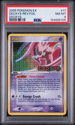 Deoxys Reverse Holo #17 PSA 8 Pokemon 2005 Deoxys *POP 132*