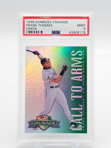 FRANK THOMAS 1998 DONRUSS CRUSADE CALL TO ARMS GREEN /250 PSA 9 MINT Q3174